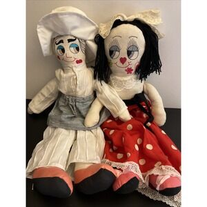 Vintage Georgia Charuhas Rag Doll Mexican Artist Heart Cheeks Sweethearts 16"